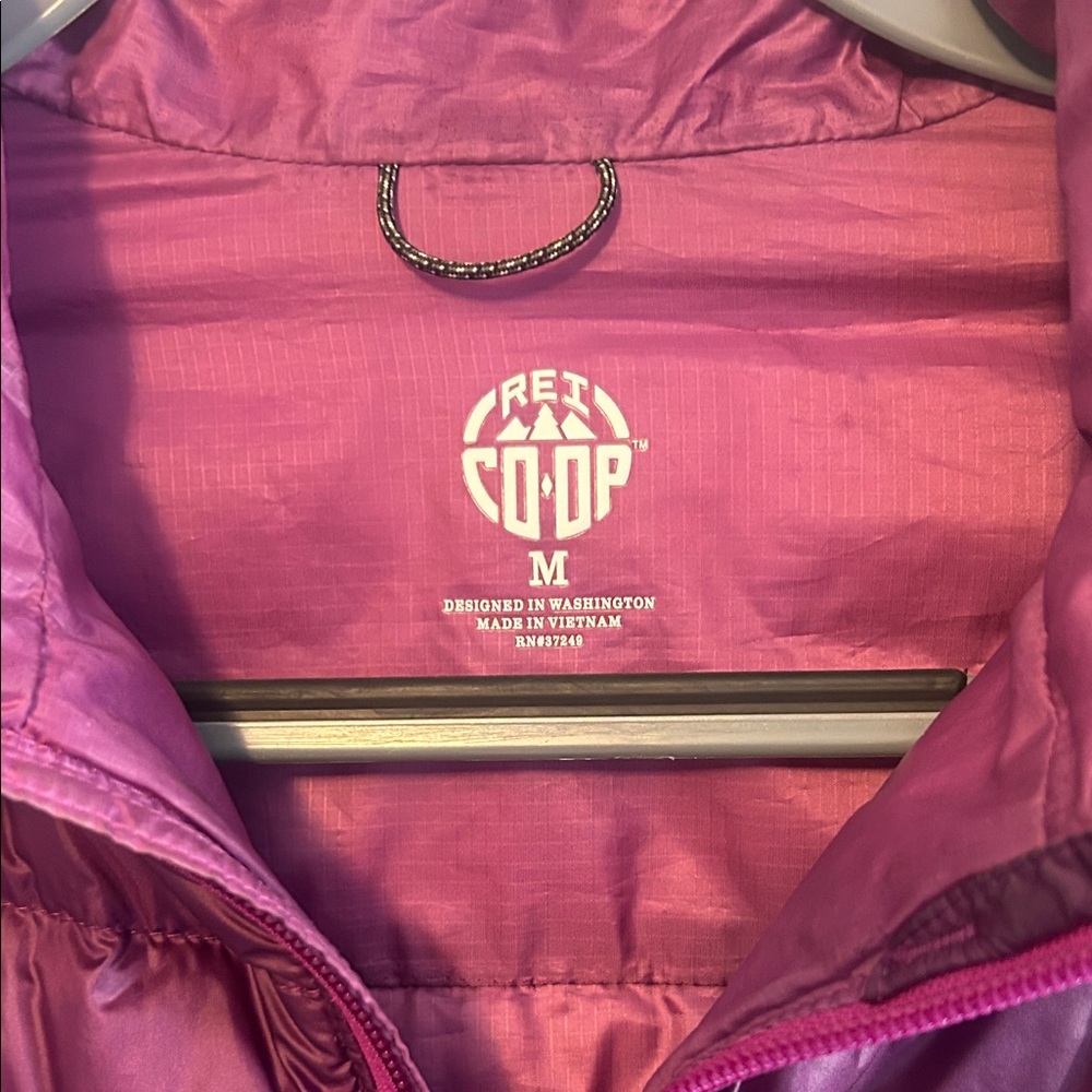 REI Co-Op Women's Deep Purple Packable Down Puffer Jacket - Picture 2 of 6